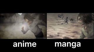 Anime VS Manga Attack on Titan 進撃の巨人