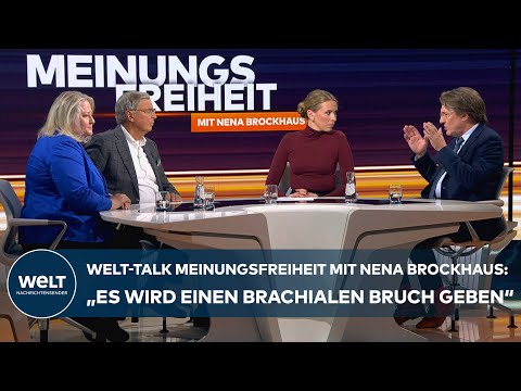 WELT-Talk MEINUNGSFREIHEIT mit Brockhaus: „Es wird einen brachialen Bruch geben!“ –Komplette Sendung