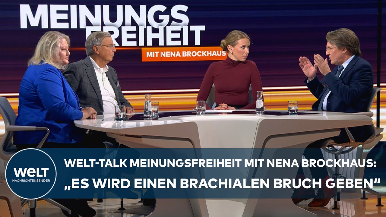 WELT-Talk MEINUNGSFREIHEIT mit Brockhaus: „Es wird einen brachialen Bruch geben!“ –Komplette Sendung