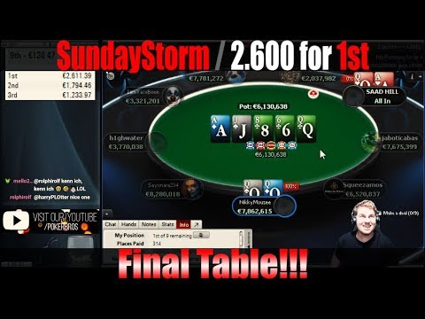 SUNDAY STORM FINAL TABLE | 2.600€ FOR FIRST