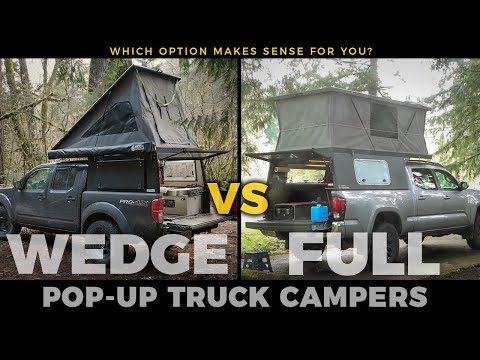 Wedge-style vs Full Pop-Up Truck Campers in 6 minutes