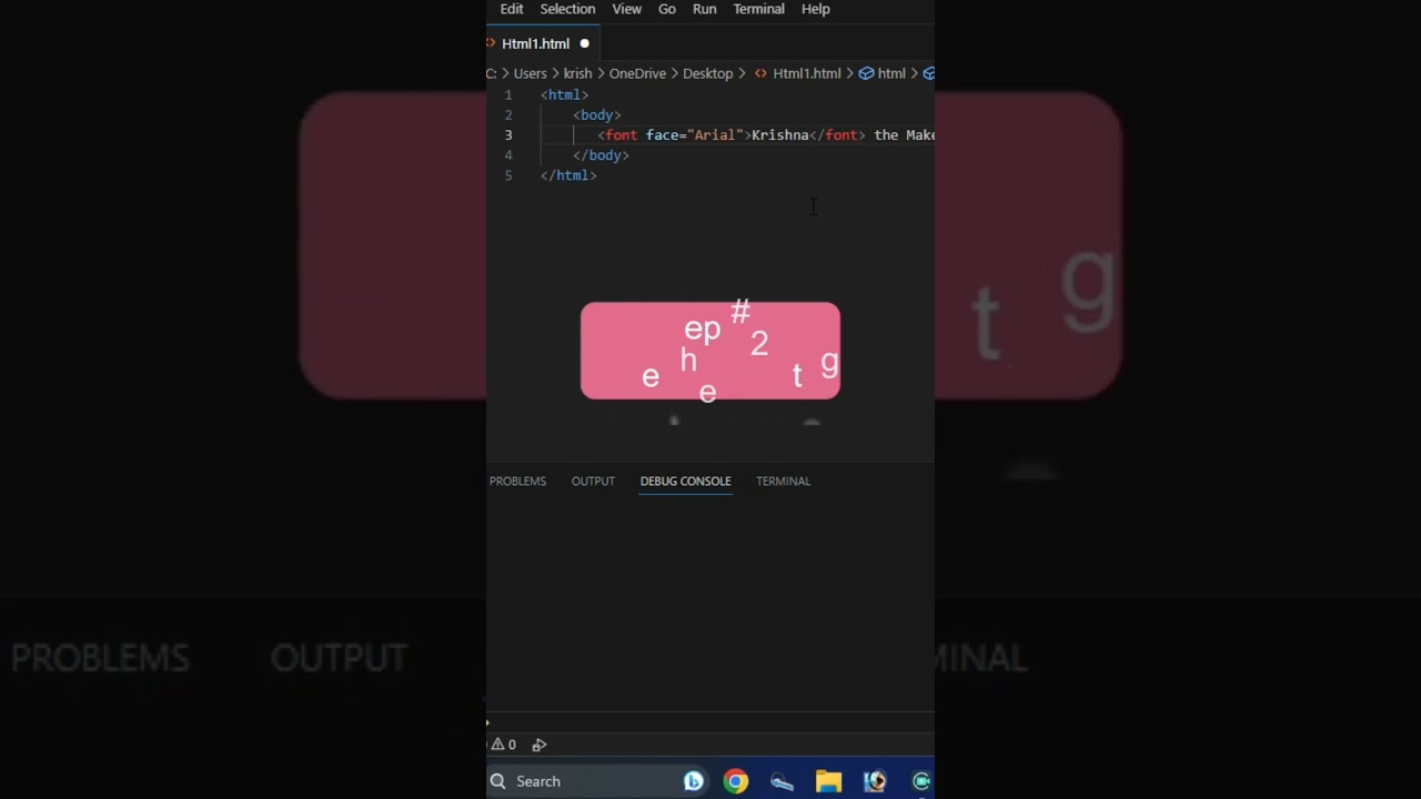 Change font style or Text Style in HTML #codewithharry #coding #htmlcss #css #fullstackweb #tutorial