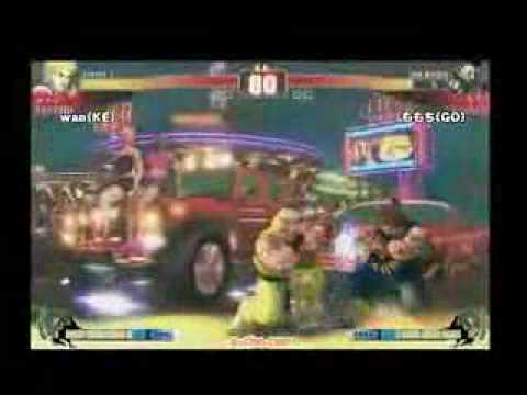 SF4:Wao (Ke) vs Momochi (Go) - a-cho 3on3 - 13-12-2009