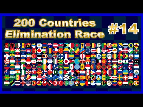 200 Countries Elimination Marble Race #14 in Algodoo | Marble Factory