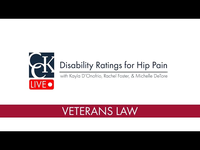 VA Disability Ratings for Hip Pain and Hip Conditions