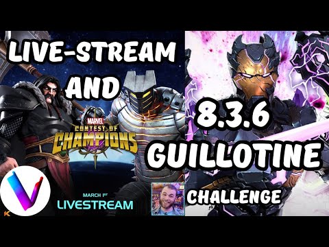 Kabam Saga Live Stream & 8.3.6 Cerastes Deathless Guillotine Challenge - Hangout - MCoC