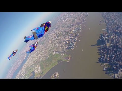 Wingsuit Flying Over New York City FULL POV
