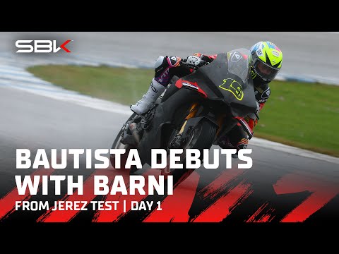 Alvaro Bautista jumps on his new bike as a Barni rider🔥 | #WorldSBK