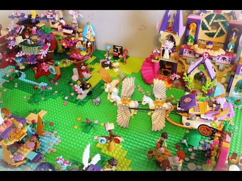 Lego Elves Collection Layout - Elves Forest / Town /City Full set Display Set up