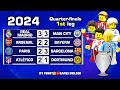Champions League 2024 Quarter-finals (1st leg) ALL GOALS in Lego Football Film Animation