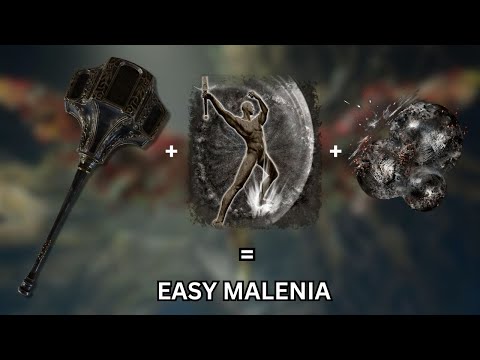 Elden Ring | NO HIT | Black Steel Greathammer With DEFLECTING TEAR VS Malenia NG+