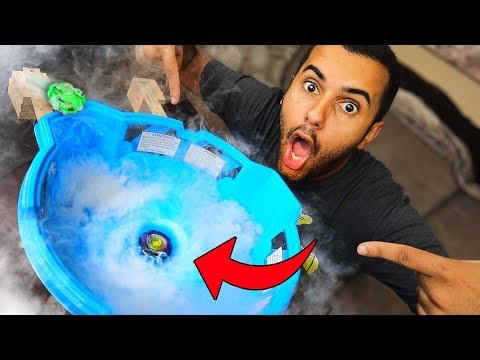 MOST DANGEROUS TOY OF ALL TIME!! INSANE NITROGEN ICE VORTEX BEYBLADE BATTLE!! Video