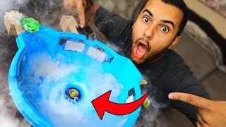 MOST DANGEROUS TOY OF ALL TIME!! INSANE NITROGEN ICE VORTEX BEYBLADE BATTLE!!