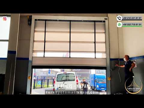 Hızlı PVC katlanır branda kapı videosu 5