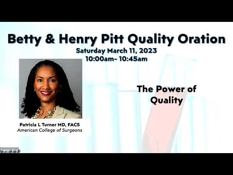 Betty & Henry Pitt Quality Oration