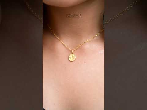 Pisces Zodiac Constellation Gold Astrological Signs Double Sided Charm Pendant