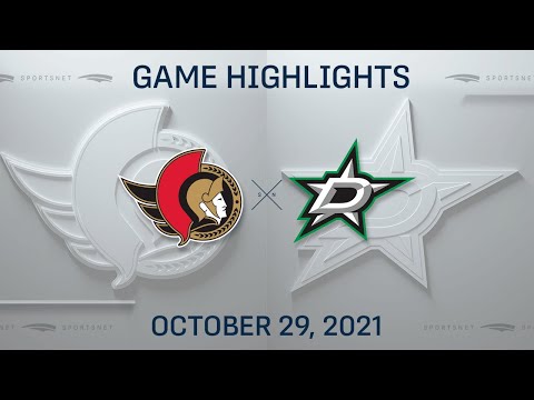 NHL Highlights | Senators vs. Stars - Oct. 29, 2021