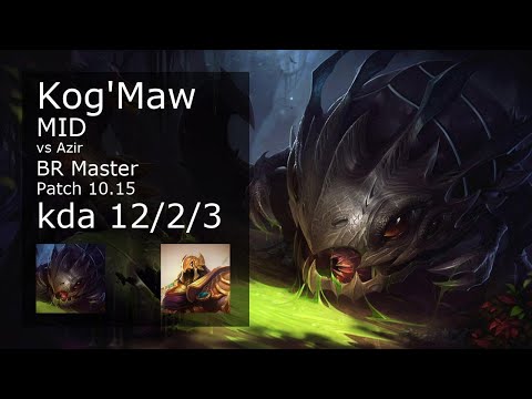 Kog'Maw Mid vs Azir - BR Master 12/2/3 Patch 10.15 Gameplay