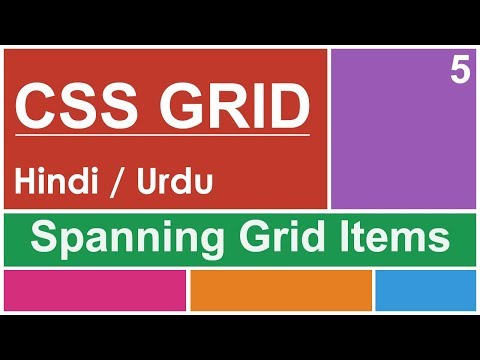 CSS Grid Items Spanning Tutorial in Hindi Urdu
