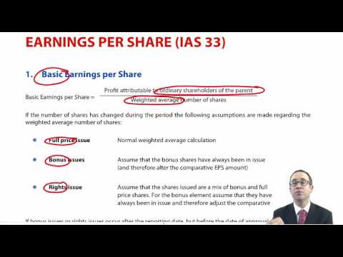 ACCA P2 Earnings per share (IAS 33)
