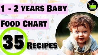 Food Chart 1-2 Years Baby Along With 35 Recipes | Complete Diet Plan & Baby Food Recipes For 1-2 Yr
