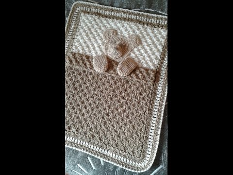 manta para bebe facil a crochet (subtitulos in several lenguage)