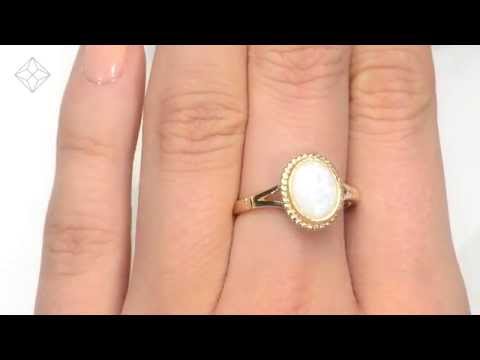 A3537 - Opal 9K Yellow Gold Ring