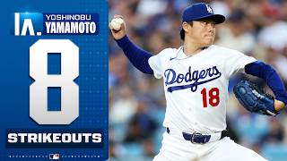Yoshinobu Yamamoto strikes out 8 BATTERS during his outing for the Dodgers! ???? | MLB Highlights