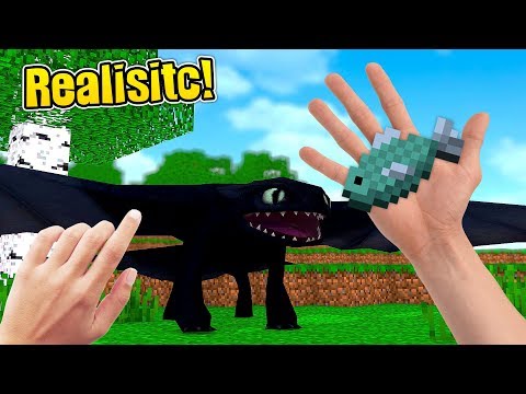 REALISTIC MINECRAFT - HOW TO TRAIN YOUR DRAGON!