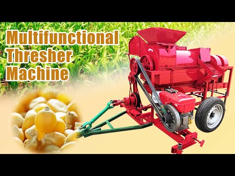 Large Multifunctional Grain Thresher Machine for Corn/Maize, Sorghum, Soybeans, Millet, Rice, Wheat