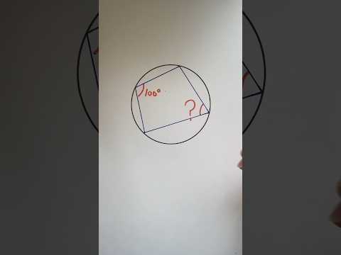 Circle theorems: inscribed quadrilateral #geometry #shorts