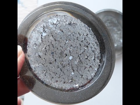 #51 Resin coaster with insider druzzy molds ! So beautiful ! Start to finish