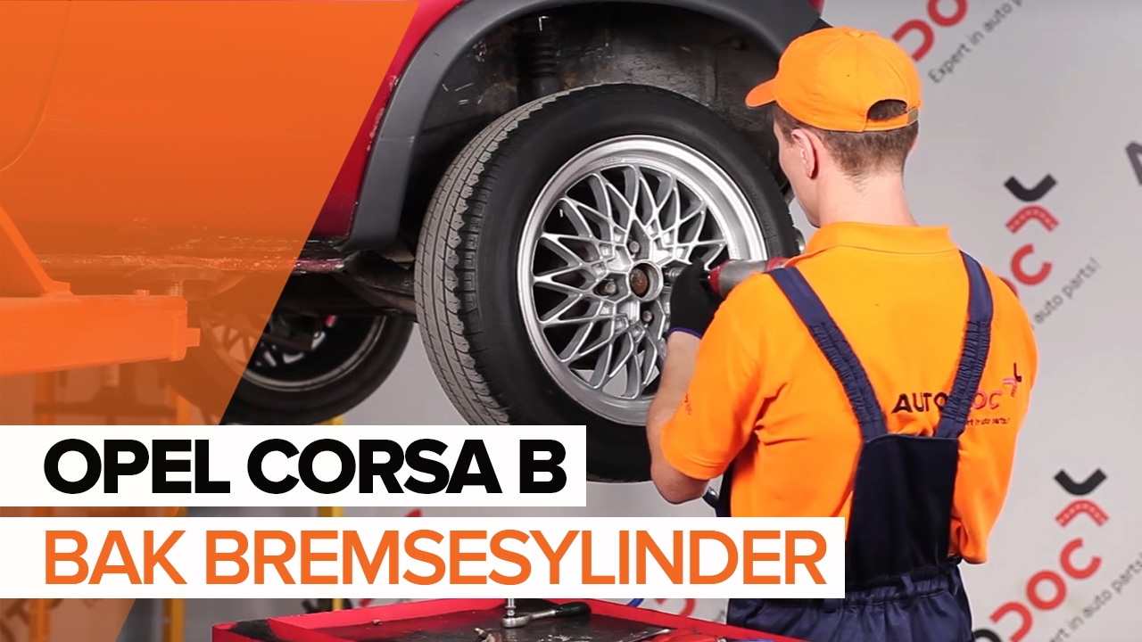 Slik bytter du hjulsylinder på en Opel Corsa S93 – veiledning