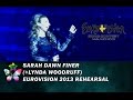 Sarah Dawn Finer at rehearsal for Eurovision Song ...