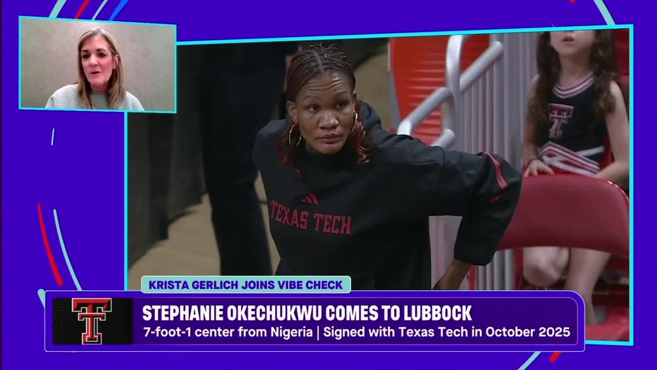 How Texas Tech landed 7'1" Stephanie Okechukwu, the TALLEST women’s CBB player ever | Vibe Check