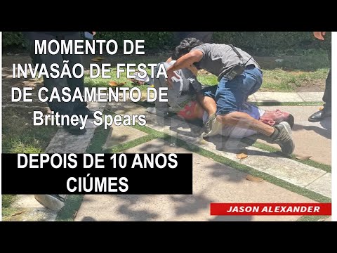 INVASÃO DE CASAMENTO - Momento em que ex marido de   Britney Spears   invade festa depois de  10anos