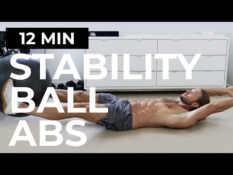 12 Min Stability Ball AB WORKOUT // Strong Core + Flat Stomach Exercises