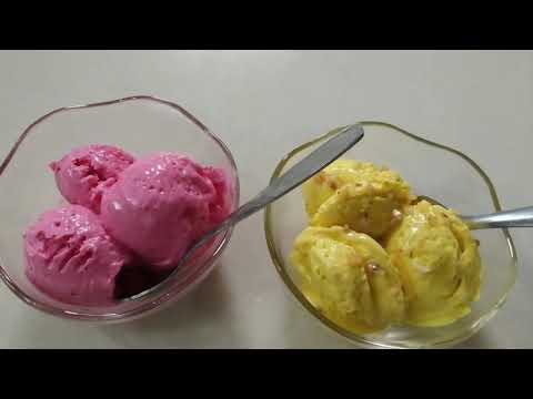 Buttrescotch and Strawberry Icecream