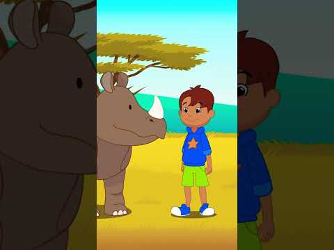 Kto jak skacze - nosorożec 🎵 #piosenkidladzieci #dzieci #śpiewanki  #przedszkolaki #przedszkole