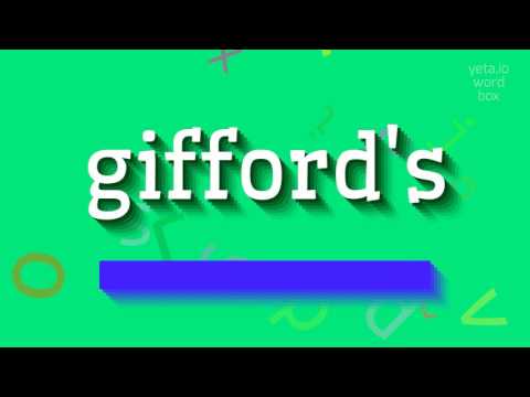 How to say "gifford's"! (High Quality Voices)