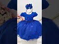 Vestido Infantil Azul Royal Jardim Encantado Festas Luxo