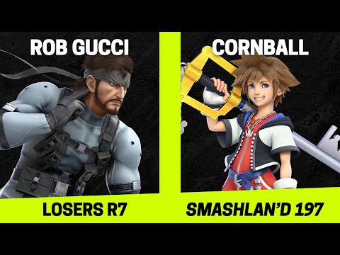SmashLAN'd 197 Losers R7 - Rob Gucci (Snake) vs Cornball (Sora) - SSBU Tournament