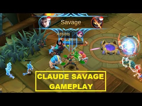 Claude Savage Gameplay (Penta Kill + Legendary) Brawl Mode - Mobile Legends