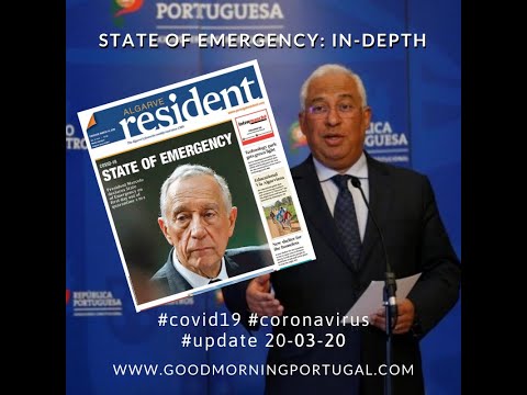 Covid19 Coronavirus Update 20-03-20 (For Portugal, in English)