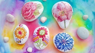 DIY Rocks Craft Ideas to Make And Sell - Stones Decoupage Tutorial