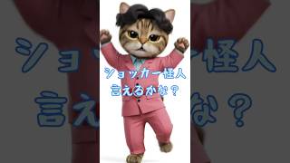 猫ショッカー怪人言えるかな？🐱