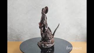 Soška svatého Marka – evangelista s lvem, bronzovaný vzhled Veronese WU76031A4