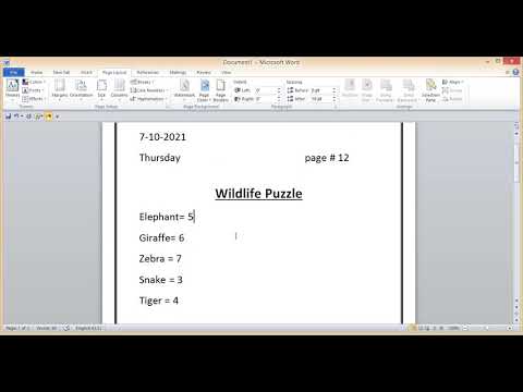 Lesson 30 Grade 3 Mathematics | 7-10-2021 | Wildlife puzzle | Cambridge primary mathematics