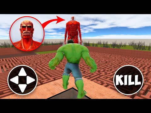 I Became HULK vs GIANT TITAN in the Maze! (Garry’s Mod)