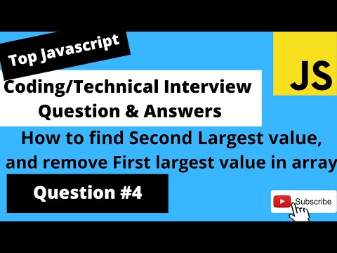 How To Find Second Largest Value In Arrayjavascript Coding Interview Question 4